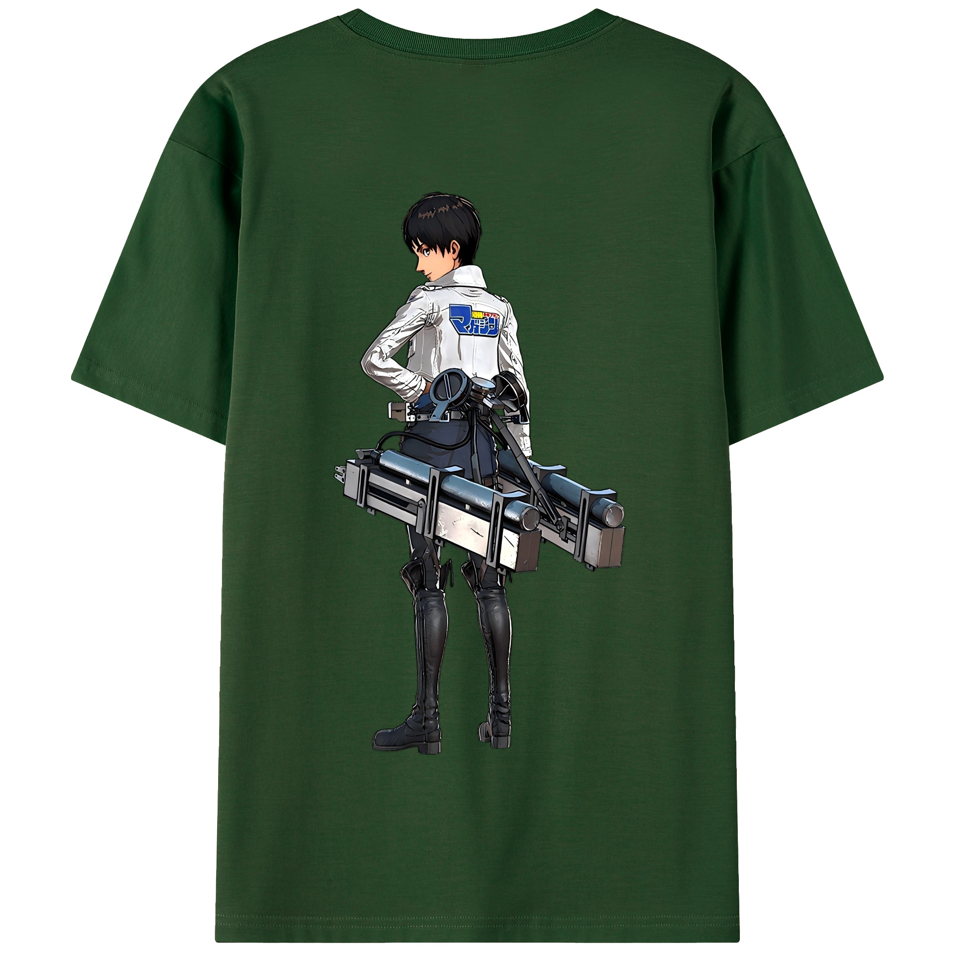 （画像用） 進撃の巨人 エレン･イェーガー Attack on Titan Eren Jäger 綿100％半袖Tシャツ（背面プリント）